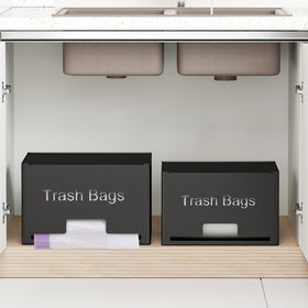 STWWO trash bag holder compact installation no assembly required.