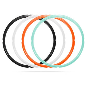 STYDDI 4 pack silicone sealing rings for 6 quart Instant Pot with color coded flavor indicators.
