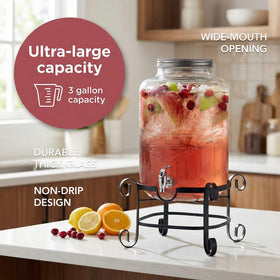 Style Setter beverage dispenser centerpiece enhances wedding and party buffets