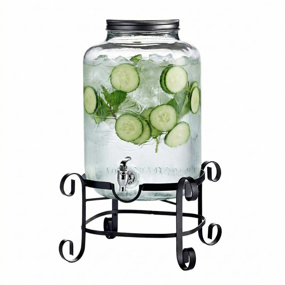 Style Setter beverage dispenser glass body shines for elegant party display