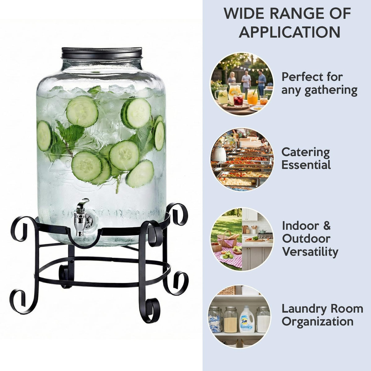 Style Setter beverage dispenser ideal for iced tea and lemonade
