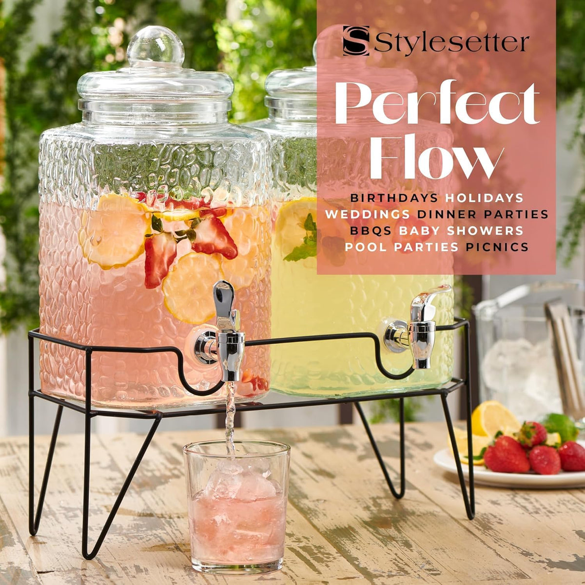 Includes extra spigot, tightening tool, chalkboard and chalk
