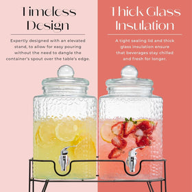 Style Setter crystal-clear glass walls highlight beverages