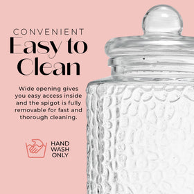 Style Setter non-drip spigot for clean, precise pours at gatherings.