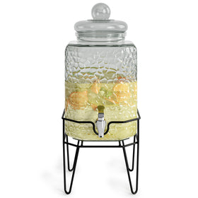 Style Setter premium glass dispenser on a sturdy stand for elevated, spill-free serving.
