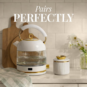 Styled Settings countertop statement butter dish blends practicality with vintage elegance