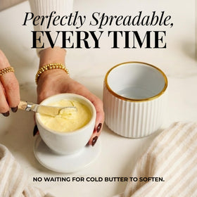 Styled Settings butter crock water-seal locks in freshness at room temperature