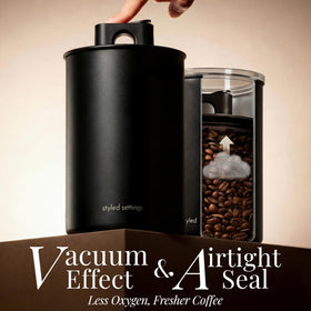 STYLED SETTINGS inner plunger and lid demonstrating air expulsion