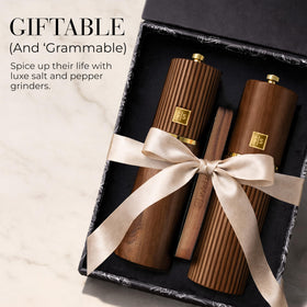 Styled Settings gift-ready wooden grinder set ideal for thoughtful gifting