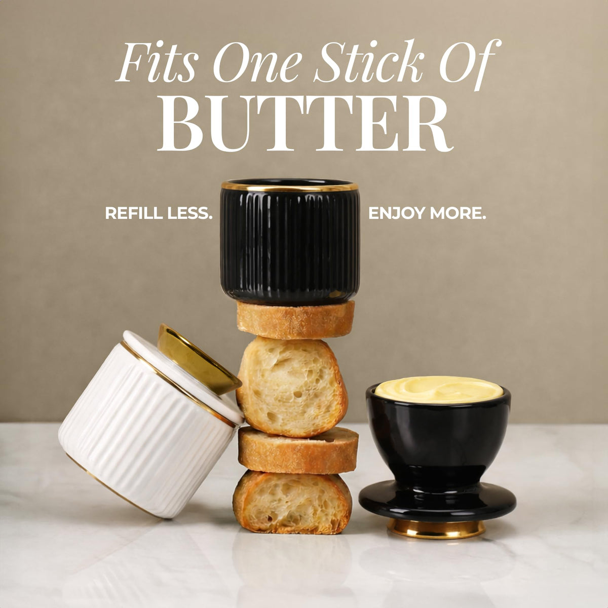Styled Settings French-style crock brings classic charm to countertops.