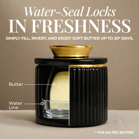 Styled Settings gold-accent ceramic finish adds modern luxury to the kitchen.