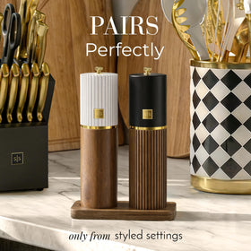 STYLED SETTINGS gold detailing adds luxury to everyday seasoning.