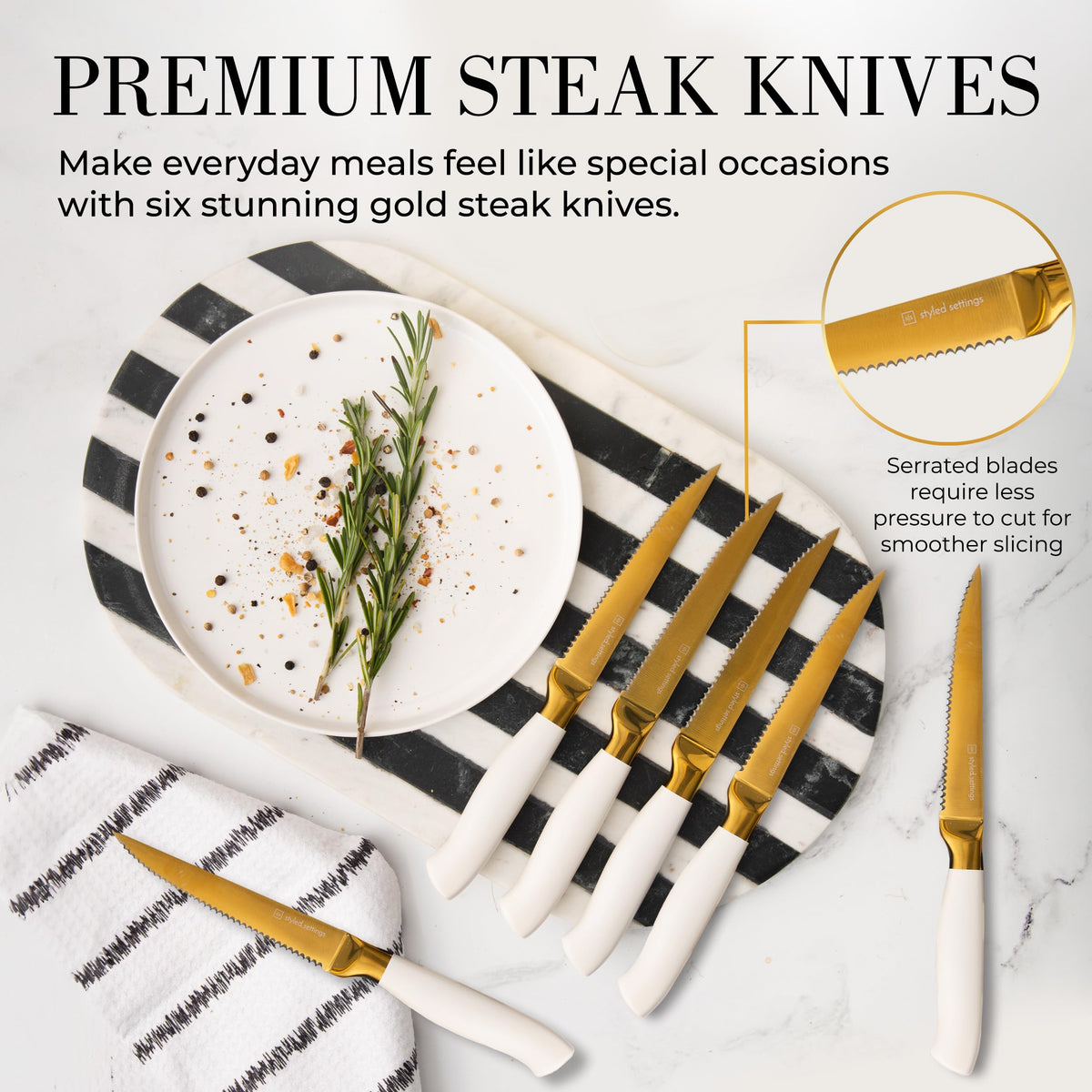 STYLED SETTINGS knife shears included for versatile kitchen tasks and trimming