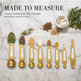 Styled Settings magnetic spoons stay together for clutter-free drawers.