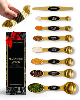 STYLED SETTINGS magnetic spoons nest for easy, space-saving storage.