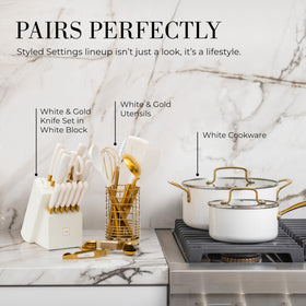 Stackable design saves counter and drawer space.