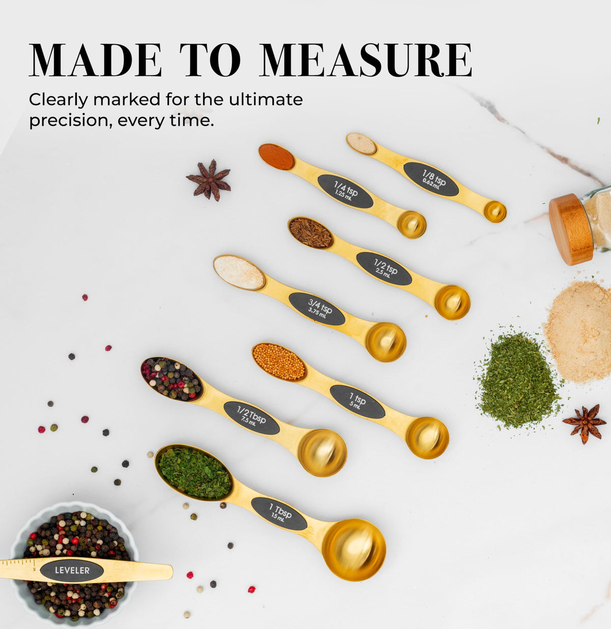STYLED SETTINGS stainless steel spoons resist rust and cracking over time.
