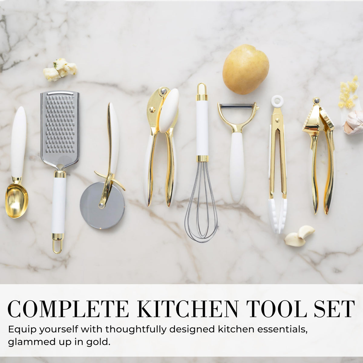 STYLED SETTINGS white veggie peeler with swivel blade for smooth peeling
