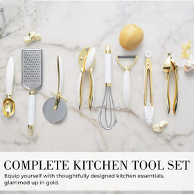 STYLED SETTINGS white veggie peeler with swivel blade for smooth peeling