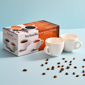 Stylusella dining table espresso cups complement modern or classic settings.