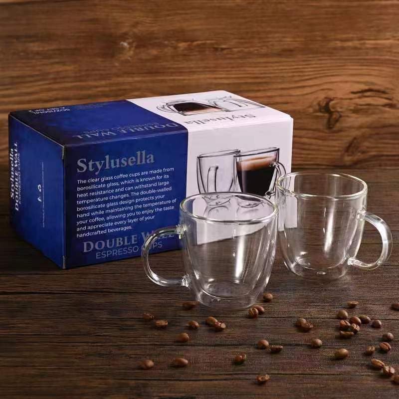 Stylusella 5oz mug fits espresso, cappuccino, latte, and tea drinks.