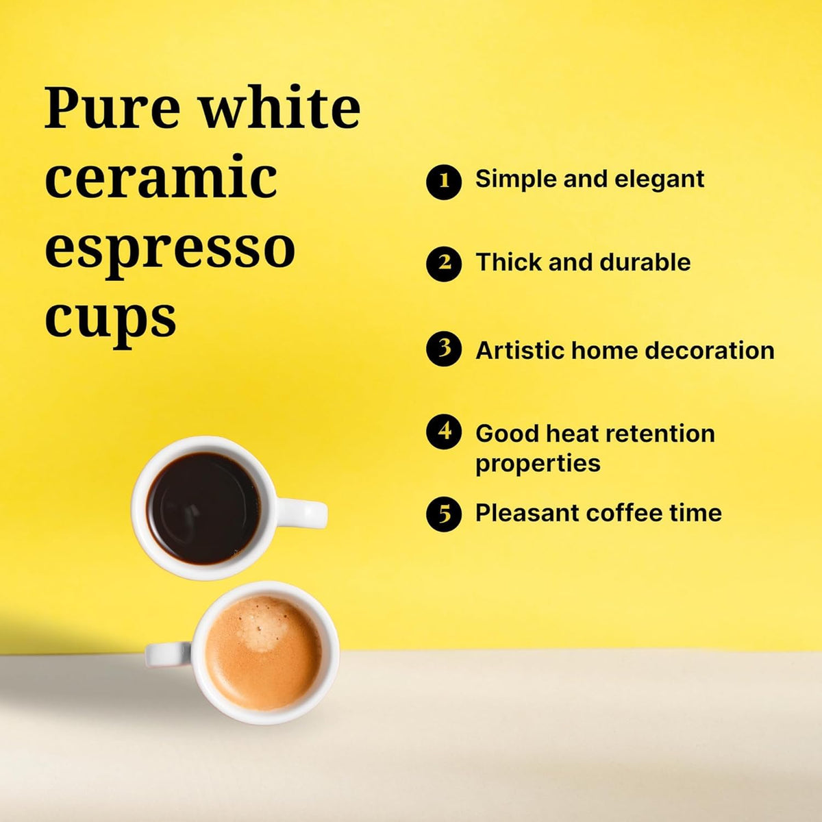 Stylusella porcelain demitasse cups emphasize aroma with balanced heat retention.
