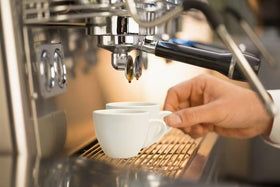 Stylusella two-piece espresso mug set offers convenient serving for guests.