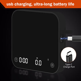 Styuanmmy Mini Coffee Scale silicone pad protects surfaces from heat and spills.