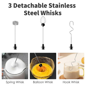 Styuanmmy hook whisk blending powders for baking prep.