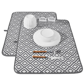 Subekyu dish drying mat 24x18 ultra-absorbent microfiber soaks up water efficiently