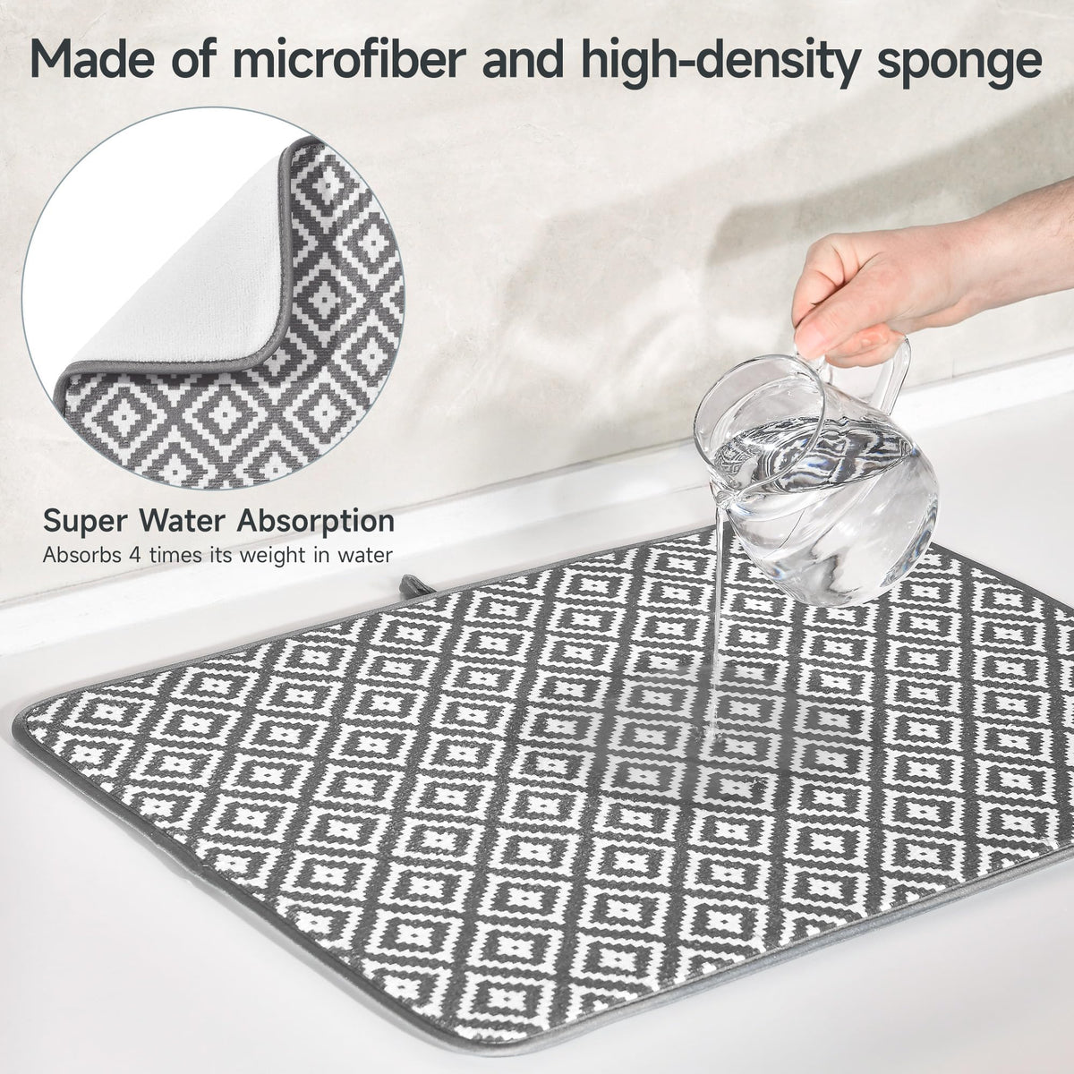 Subekyu anti-slip back prevents sliding for stable use on busy counters