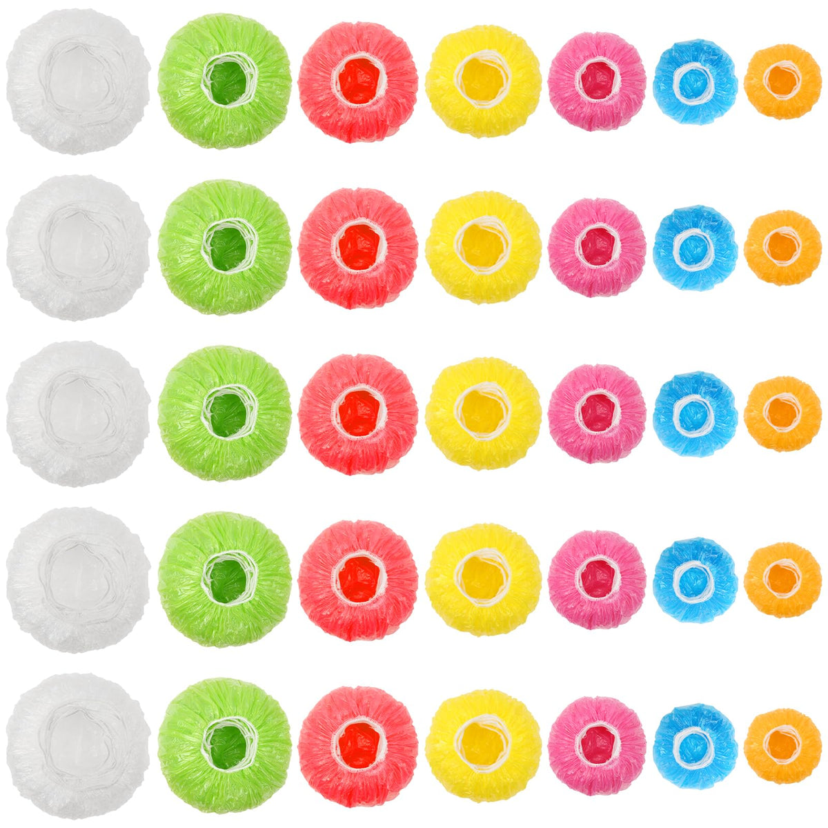 Sublaga 175Pcs 7-colors bowl covers for versatile food storage.