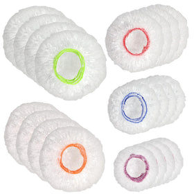 Sublaga bowl covers with elastic edge provide snug fit on bowls.