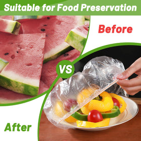 Sublaga elastic-edge covers securely fit bowls and plates.