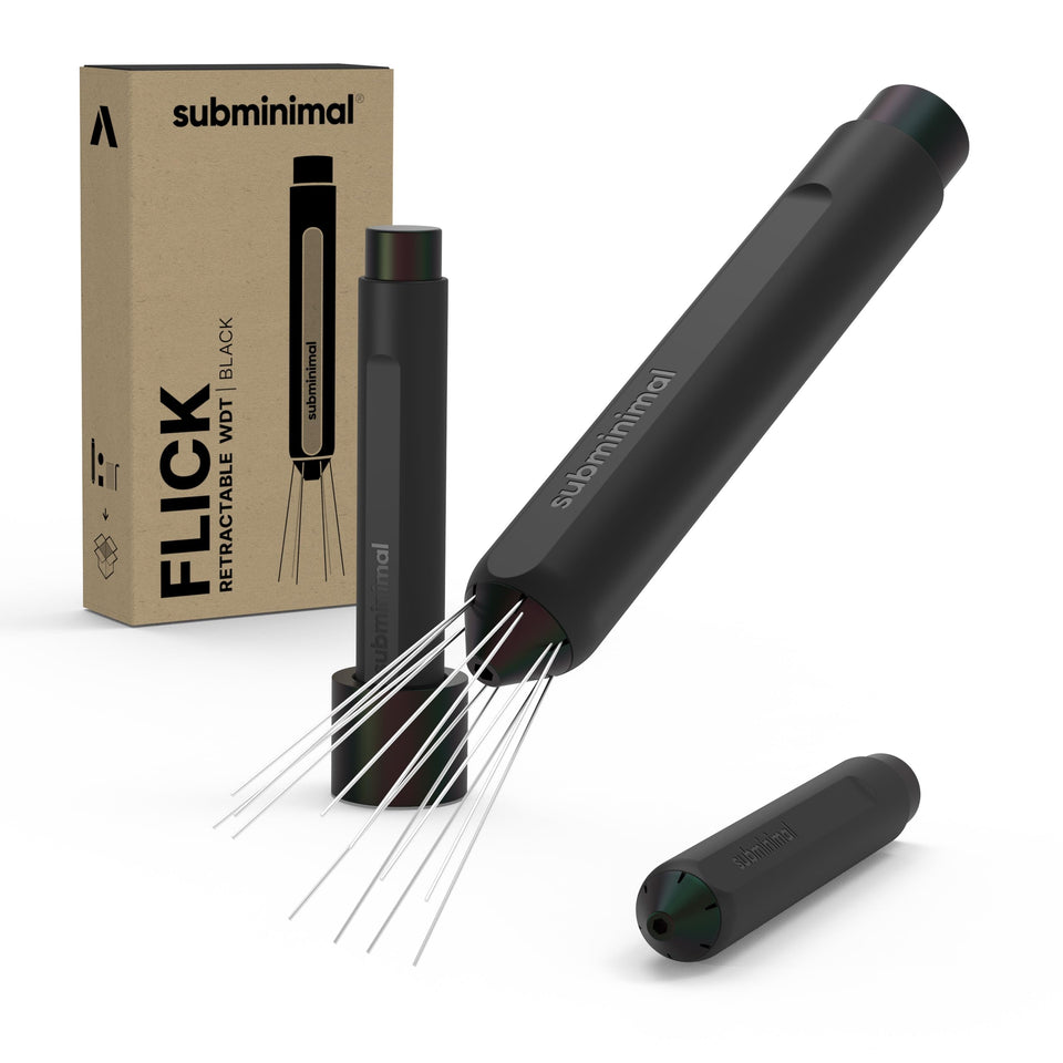 Subminimal Flick WDT with retractable needles for safer puck prep.