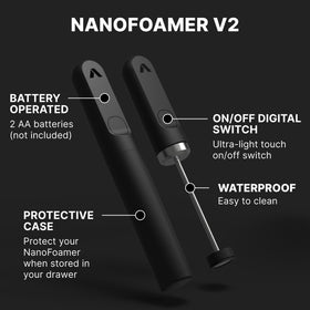 Subminimal NanoFoamer V2 digital switch offers easy on/off control.