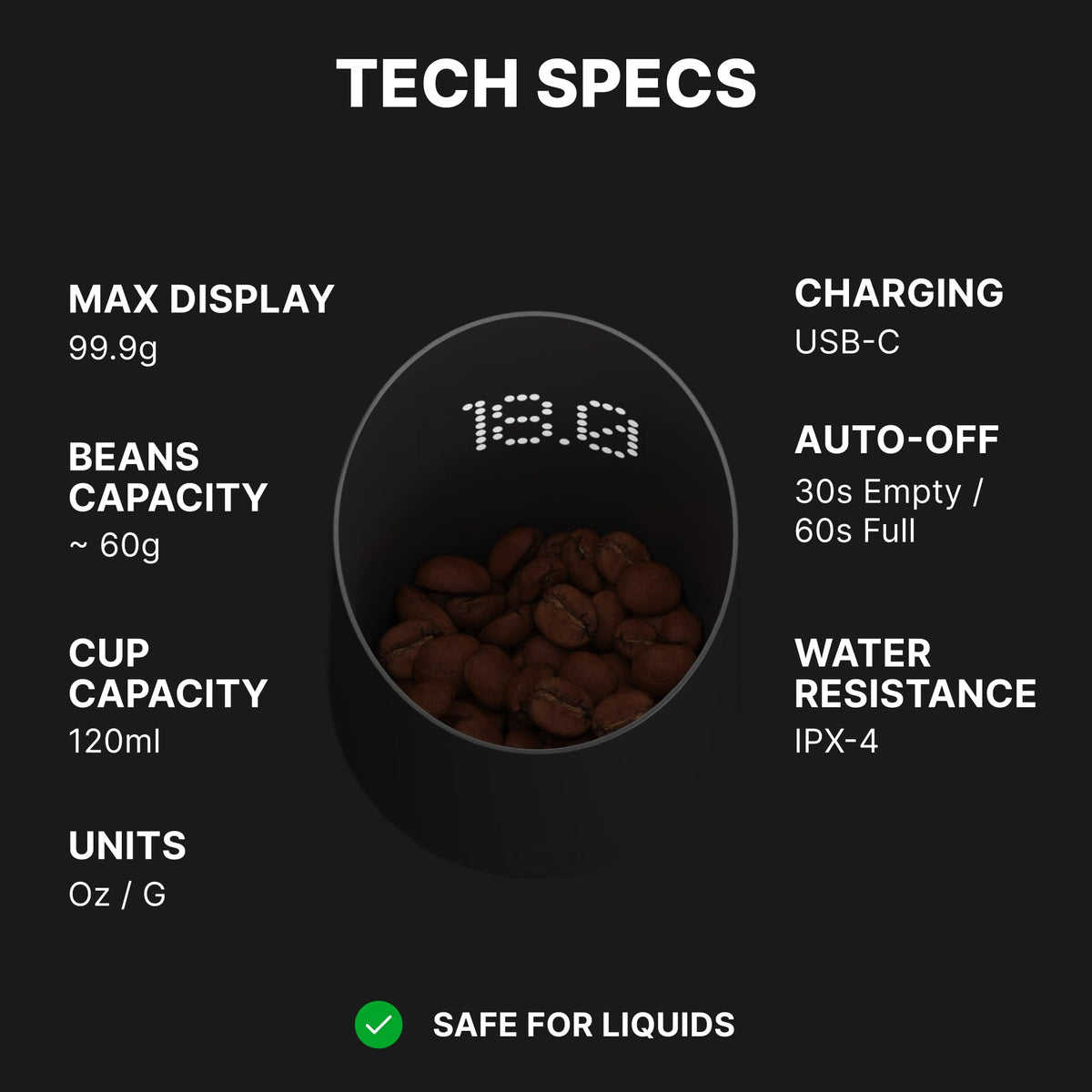 Subminimal Subscale supports a smooth espresso dosing workflow.