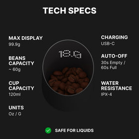 Subminimal Subscale supports a smooth espresso dosing workflow.