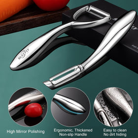 SUCCFLY peeler dishwasher-safe for easy cleanup after cooking.
