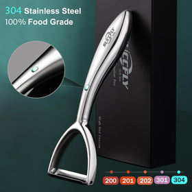 SUCCFLY peeler ergonomic handle for comfortable grip during long prep.
