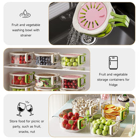 Such A Day pink berry lettuce keeper in fridge for organized produce