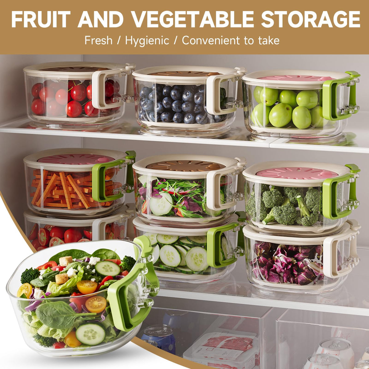 Such A Day pink drainer container with lid for stackable storage