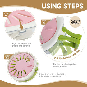 Such A Day pink hollow-net strainer lid enabling fast rinses