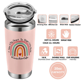 Suchagift pink tumbler lid on display to highlight spill-resistant design