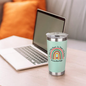 SUCHAGIFT portable tumbler fits most cup holders and bags.