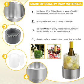 SUchict wedding party ice bucket enhances upscale outdoor dining experiences