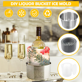 SUchict wine chiller ice ring keeps beverages cool without diluting flavors