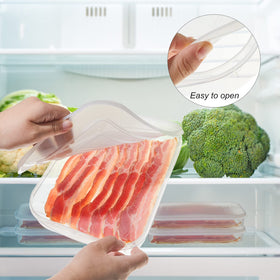 Suclain Bacon Keeper stores meat and cheese neatly in the fridge.