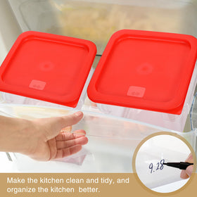 Suclain clear polycarbonate container for quick content checks.