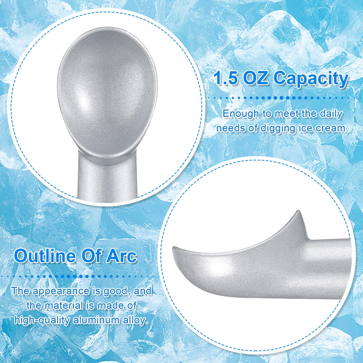 Suclain aluminum alloy scoop delivers durable, odorless performance.